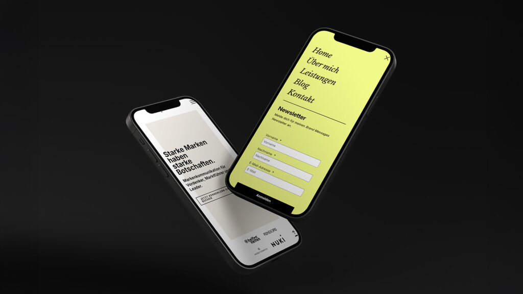 Webdesign Eva Mercedes – mobile Ansicht, Schöpferei