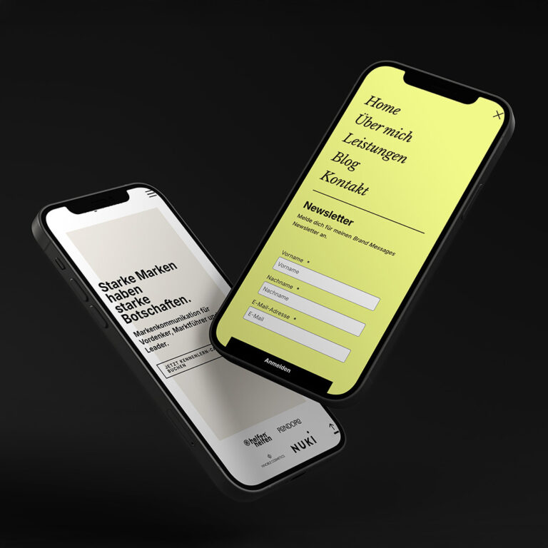 Webdesign Eva Mercedes – mobile Ansicht, Schöpferei