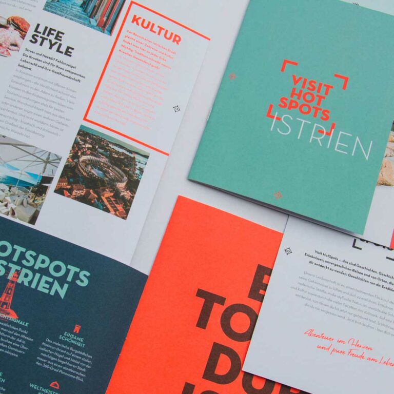 Editorial Design VisitHotSpots – E-Biken Istrien Broschüre, Schöpferei