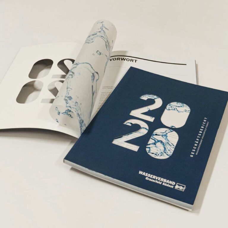 Editorial Design Wasserverband Grazerfeld Südost – Geschäftsbericht, Schöpferei
